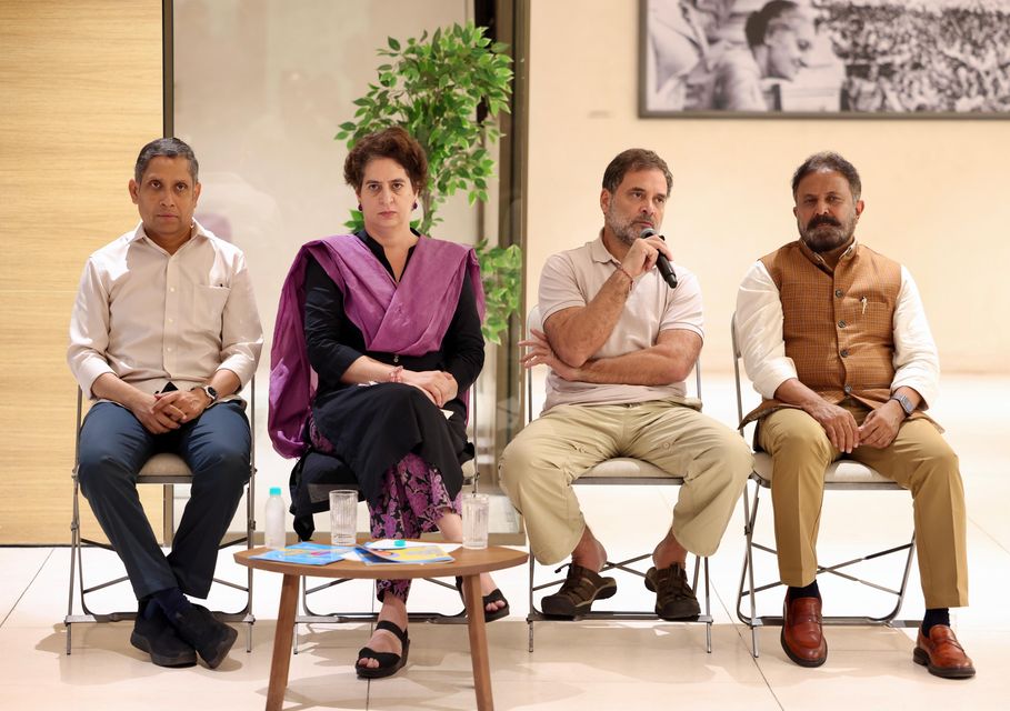 The panel in conversation with Fellows at the graduation