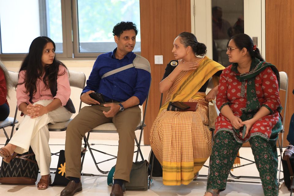 Fellows in conversation at the graduation